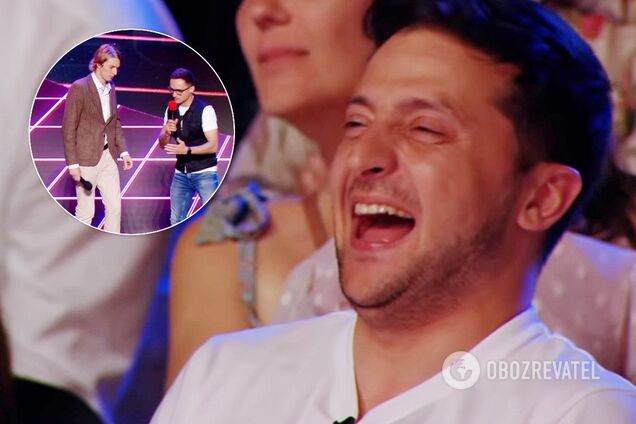 'На колени, насекомое!' На 'Лиге смеха' пошутили над Зеленским. Видео
