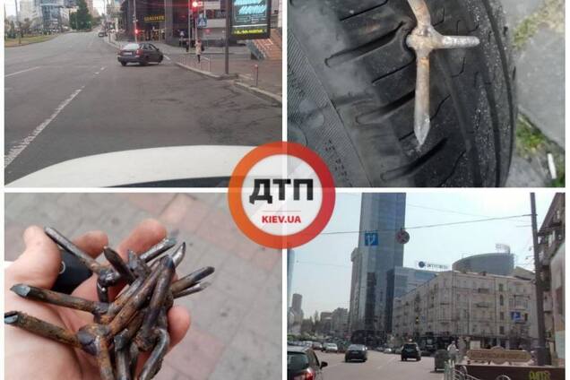 В Киеве авто попало в необычное ЧП