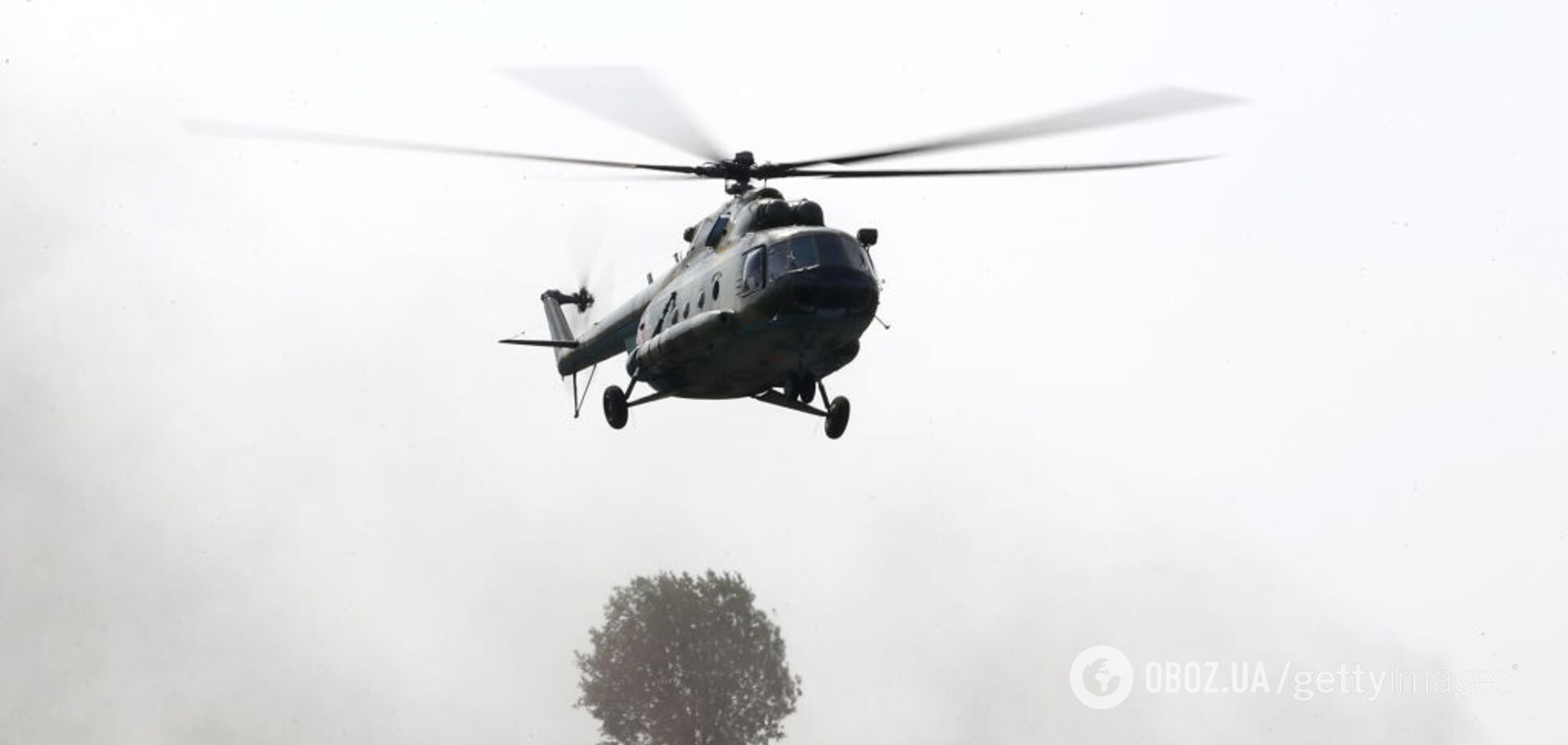 У Росії розбився військовий вертоліт: перші фото з місця аварії