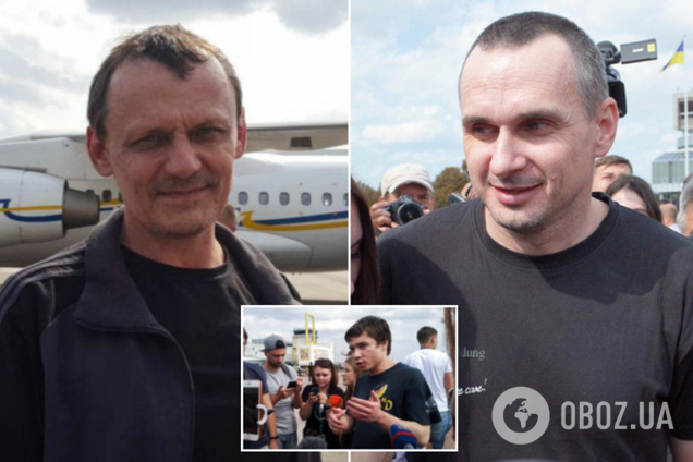 Сенцов, Гриб, Кольченко, Клих і Карпюк повернулися в Україну