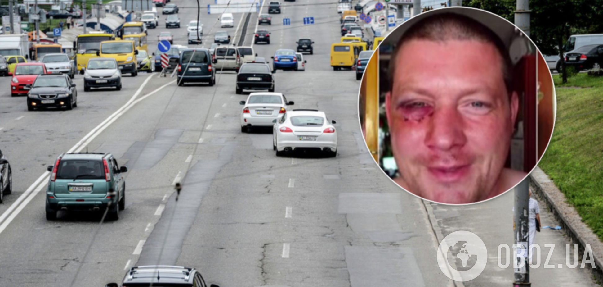 В Киеве водители жестоко избили пешехода за замечание