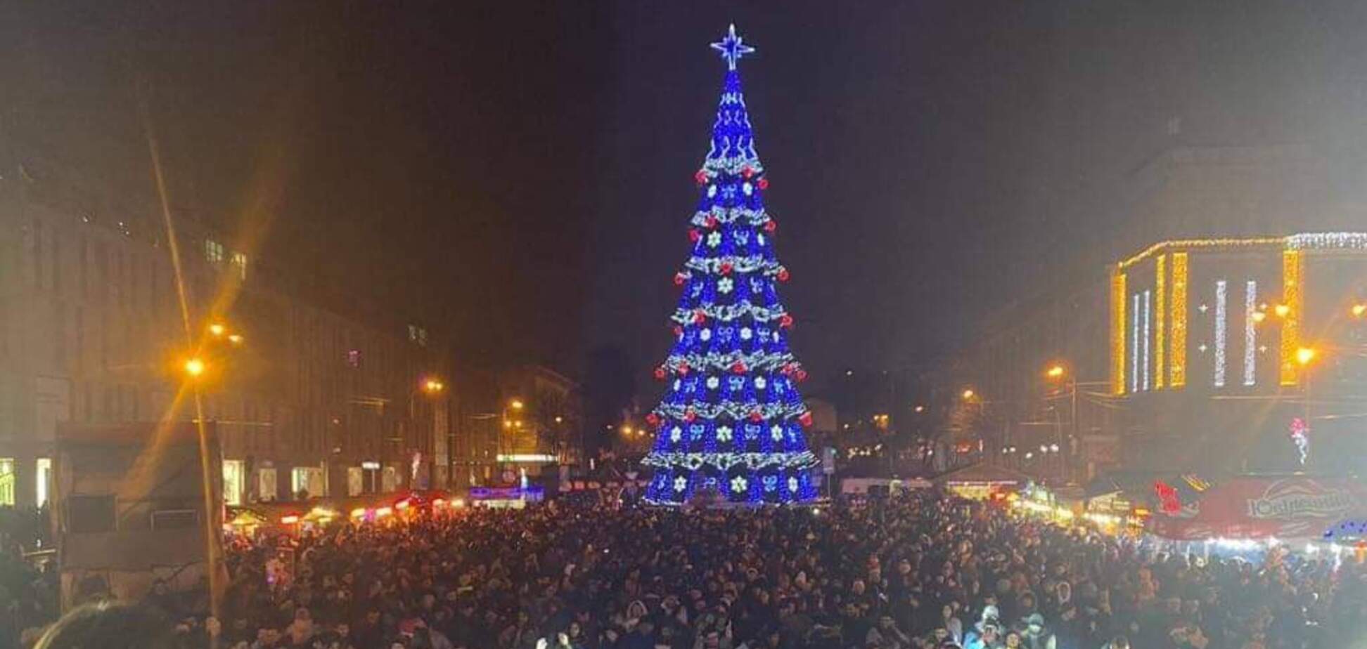 Более 7,5 тысяч человек встретили Новый год в центре Днепра