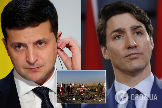 Зеленський обговорив із Трюдо катастрофу українського літака в Ірані: подробиці