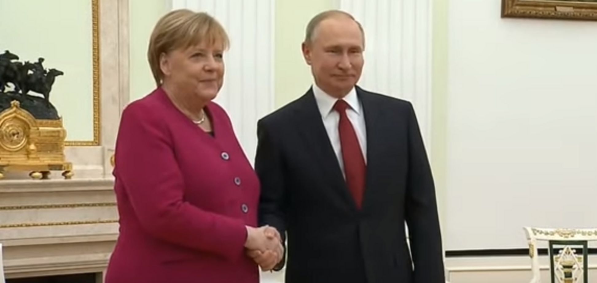 Президент РФ Володимир Путін і федеральна канцлерка Німеччини Ангела Меркель