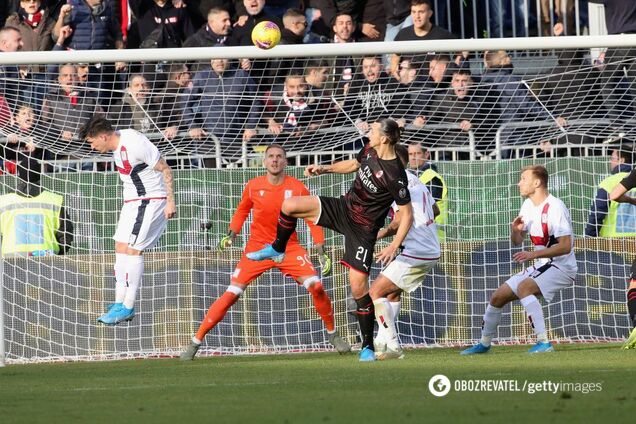 Ибрагимович забил за 'Милан' дебютный 'слепой' гол-шедевр