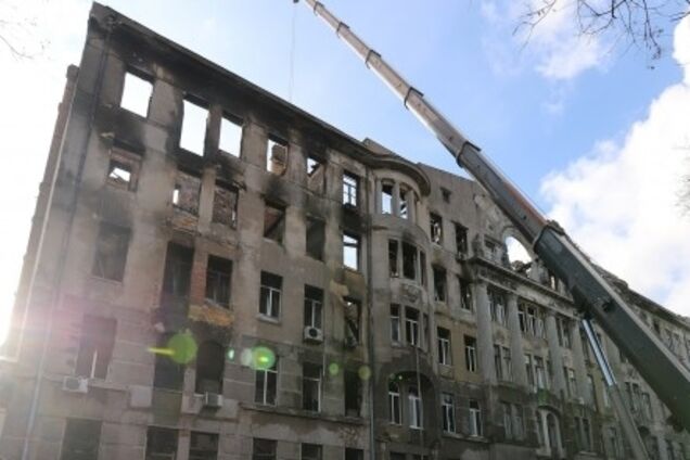 Згорілий будинок Асвадурова в Одесі