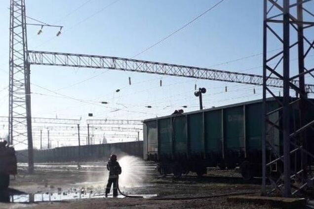 На Одесщине задымился вагон с 50 тоннами серы