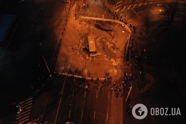 У Києві затопило Ocean Plaza: кадри з висоти пташиного польоту