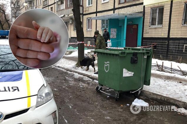 У Києві у сміттєвому баку знайшли мертве немовля