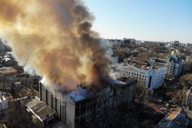 Згорілий будинок Асвадурова в Одесі