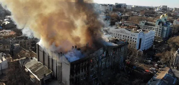 Згорілий будинок Асвадурова в Одесі