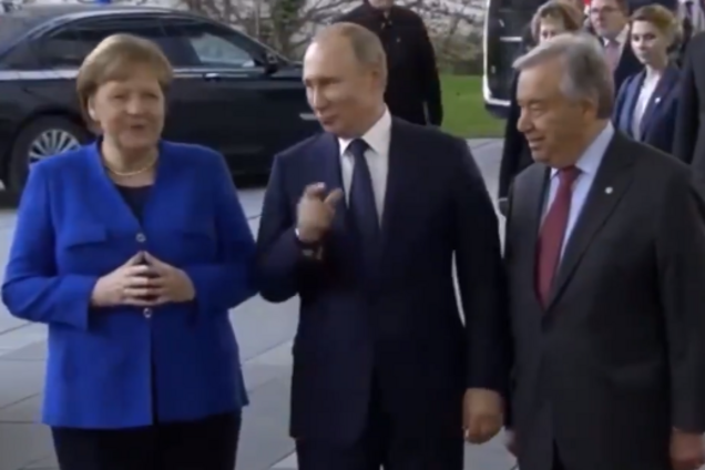 "Зовсім трохи": Путін і генсек ООН розсмішили Меркель у Берліні