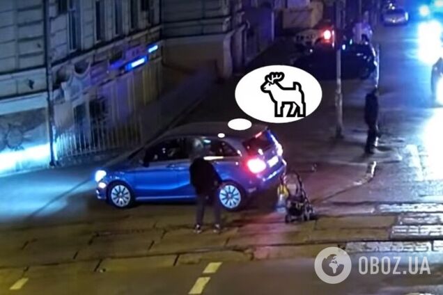 Автохам в Одессе чуть не задавил ребенка в коляске