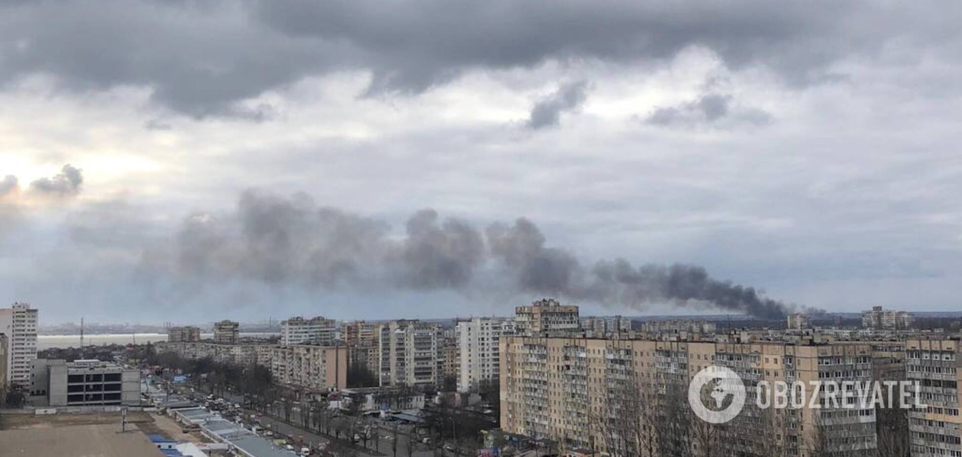 Дим від сильної пожежі налякав Одесу