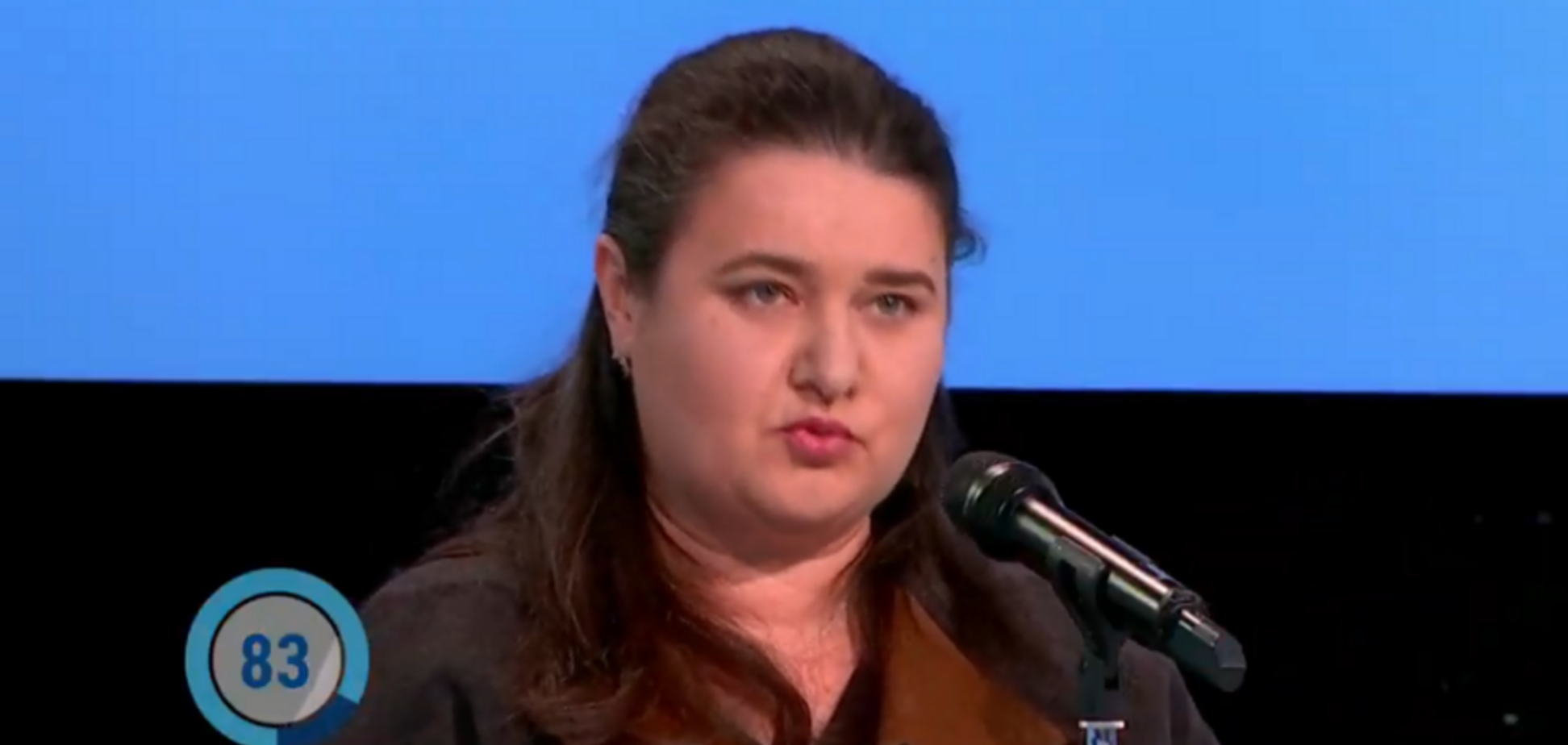 Оксана Маркарова на ефірі програми Савіка Шустера