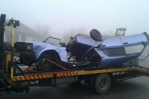 Машину разорвало пополам: под Донецком разбились российские наемники. Фото