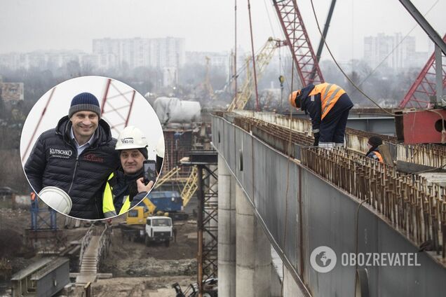 Откроют до конца года: Кличко показал, как строят Подольско-Воскресенский мост