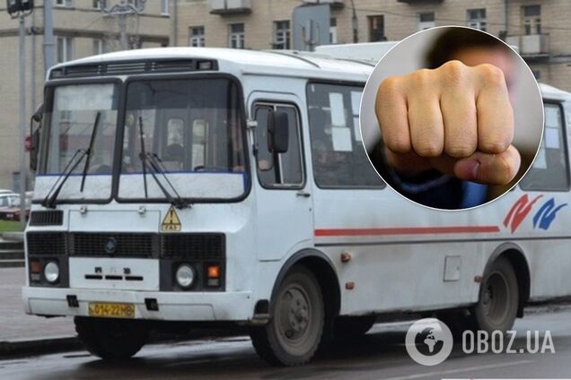 Разбил нос: в Черкассах подрались пешеход и водитель маршрутки
