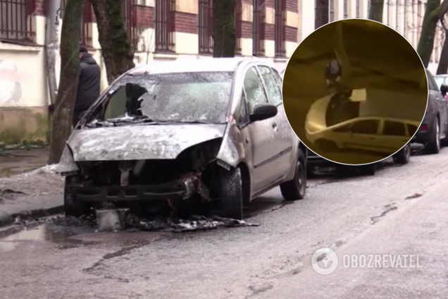 Поджог авто журналистки "Радио Свобода" попал в кадр