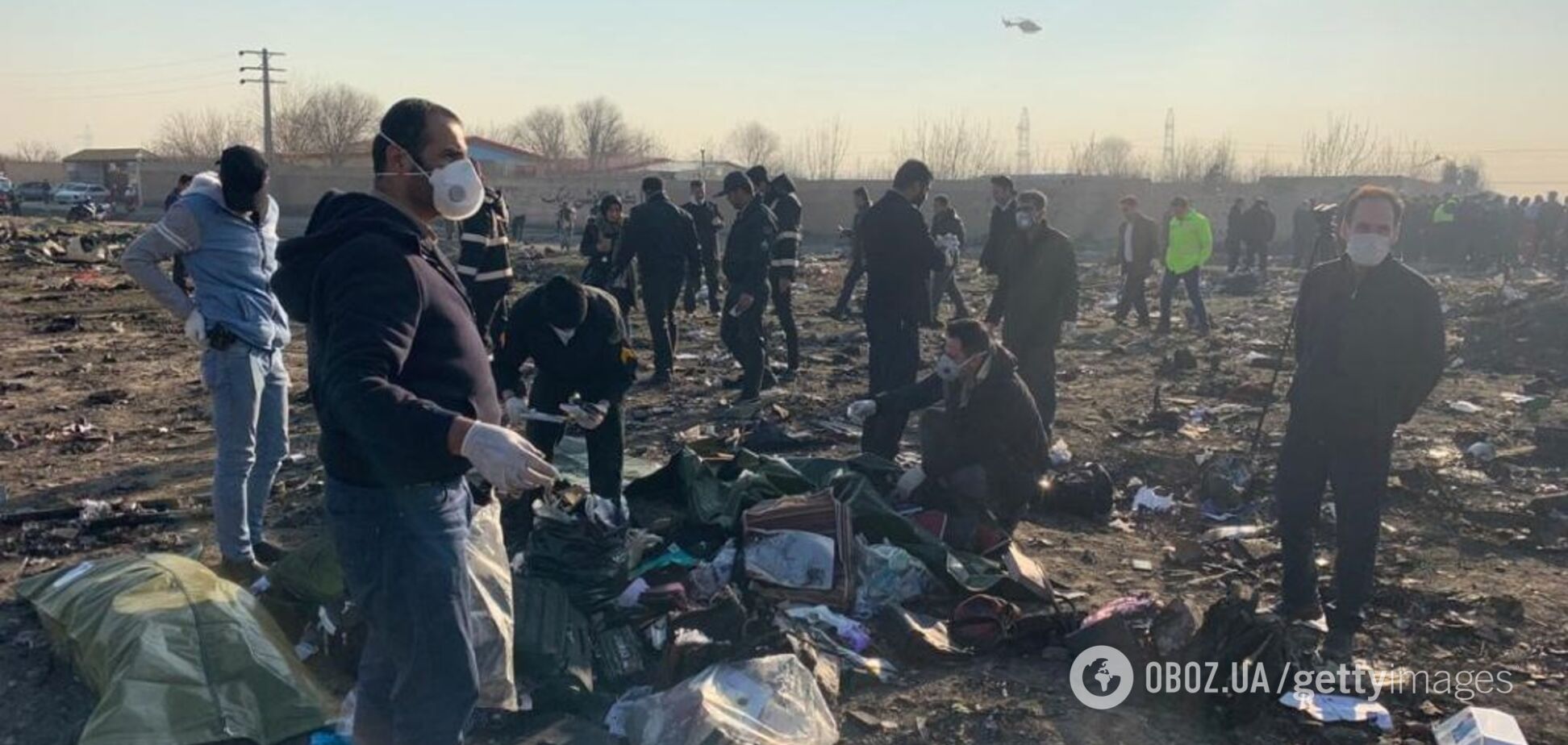 Крушение украинского самолета в Иране: опубликованы жуткие видео с места аварии