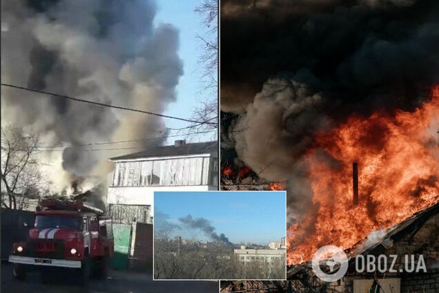 Дніпро огорнув густий дим через пожежу: моторошні фото і відео
