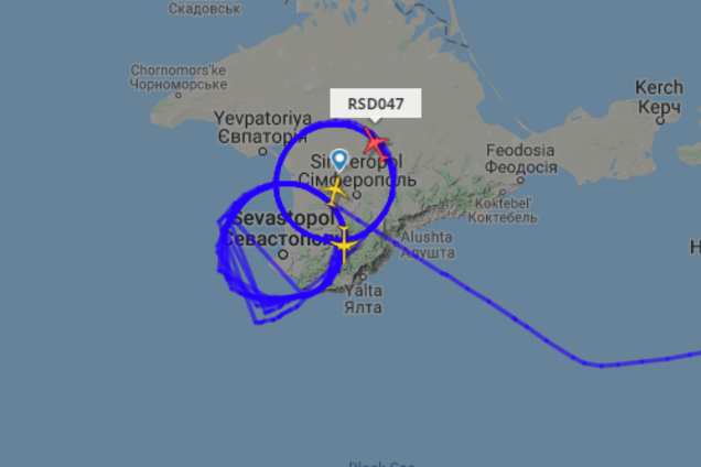 Над Крымом заметили самолет, разработанный специально для Путина. Фото