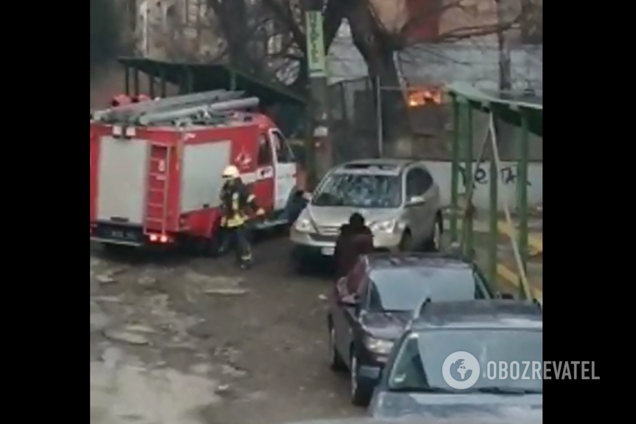 В некогда взорвавшемся доме на Голосеевском проспекте в Киеве случился пожар