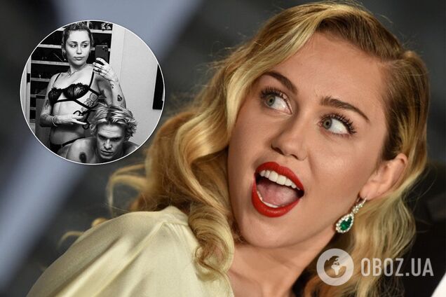 У мереживній білизні та панчохах: Майлі Сайрус знялася у відвертій фотосесії з коханим