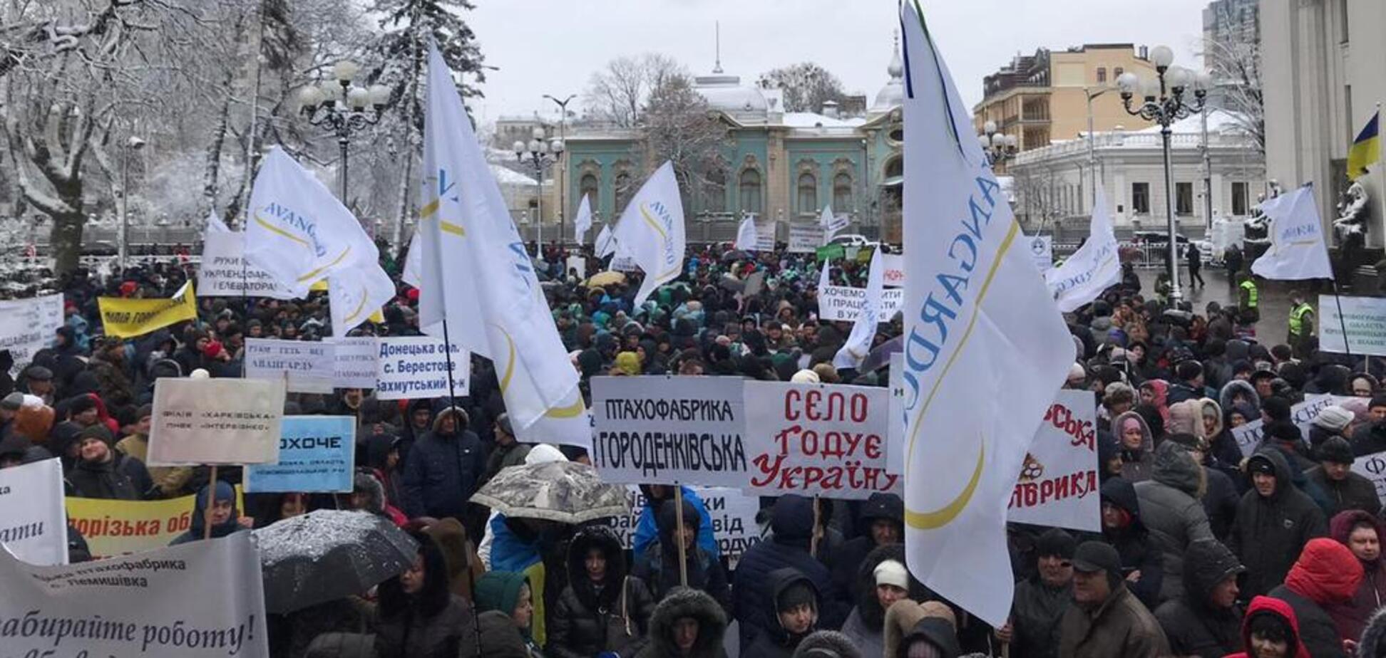 Несколько тысяч аграриев на митинге обратились к Зеленскому