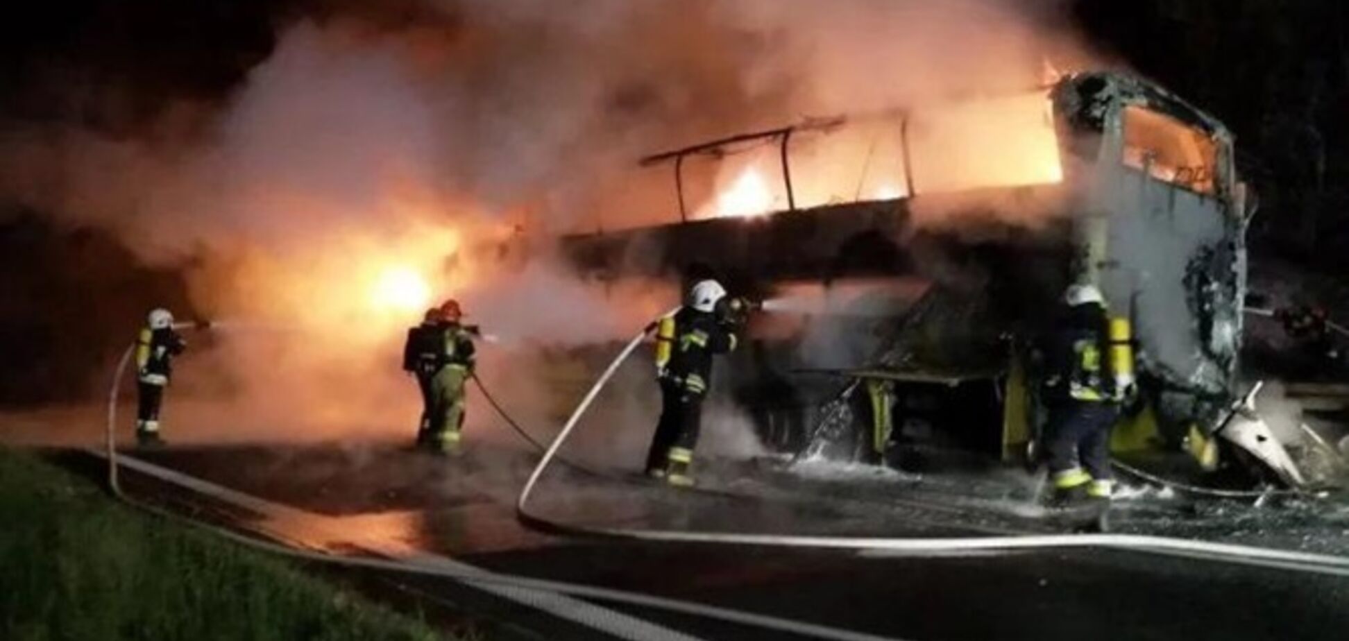 В Польше на ходу загорелся автобус с украинцами
