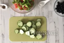 Салат грецький з бринзою. - Крок 3 Салат грецький з бринзою. - Крок 3