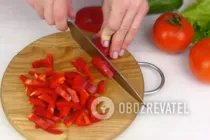 Греческий салат с курицей - Шаг 5 Греческий салат с курицей - Шаг 5