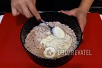Слоеный мясной салат - Шаг 12 Слоеный мясной салат - Шаг 12