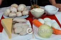 Слоеный мясной салат - Шаг 1 Слоеный мясной салат - Шаг 1