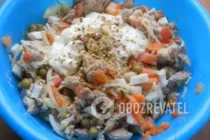 Мясной салат - Шаг 5 Мясной салат - Шаг 5