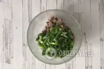 Салат мясной с грибами - Шаг 7 Салат мясной с грибами - Шаг 7