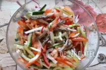 Салат м'ясний з овочами - Крок 8 Салат м'ясний з овочами - Крок 8
