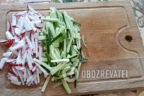 Салат м'ясний з овочами - Крок 3 Салат м'ясний з овочами - Крок 3