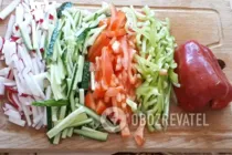 Салат м'ясний з овочами - Крок 4 Салат м'ясний з овочами - Крок 4