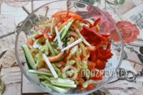 Салат м'ясний з овочами - Крок 5 Салат м'ясний з овочами - Крок 5
