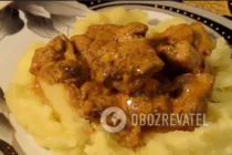Бефстроганов из куриного филе - Шаг 7 Бефстроганов из куриного филе - Шаг 7