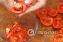 Салат с помидорами - Шаг 1 Салат с помидорами - Шаг 1