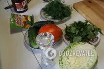 Салат із капусти й огірка - Крок 1 Салат із капусти й огірка - Крок 1