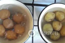 Салат оливье с колбасой - Шаг 1 Салат оливье с колбасой - Шаг 1