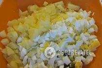 Салат оливье с колбасой - Шаг 7 Салат оливье с колбасой - Шаг 7