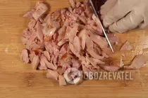 Салат с копченой курицей - Шаг 8 Салат с копченой курицей - Шаг 8