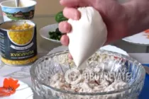 Салат с курицей и кукурузой - Шаг 2 Салат с курицей и кукурузой - Шаг 2