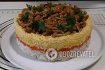 Шаровий салат із куркою та грибами - Крок 9 Шаровий салат із куркою та грибами - Крок 9