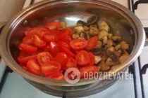 Теплый салат с грибами - Шаг 8 Теплый салат с грибами - Шаг 8