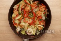 Теплый салат с креветками - Шаг 12 Теплый салат с креветками - Шаг 12